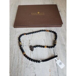 Karma Luck Hamza evil eye tiger's eye choker necklace accessory